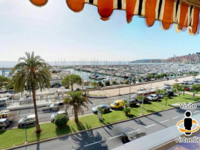Studio rénové face mer avec terrasse, clim, wifi et proche commodités à Menton - FR-1-196-167